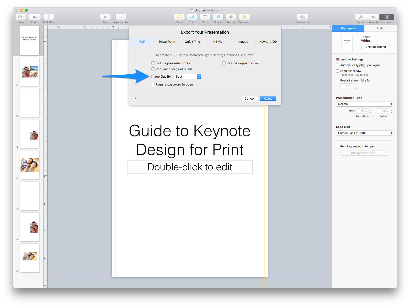 How To Make a Print Ready File In Apple Keynote